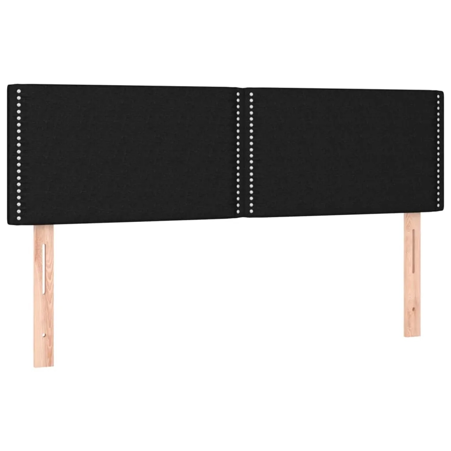 vidaXL LED Kopfteil Schwarz 144x5x78/88 cm Stoff 3121472