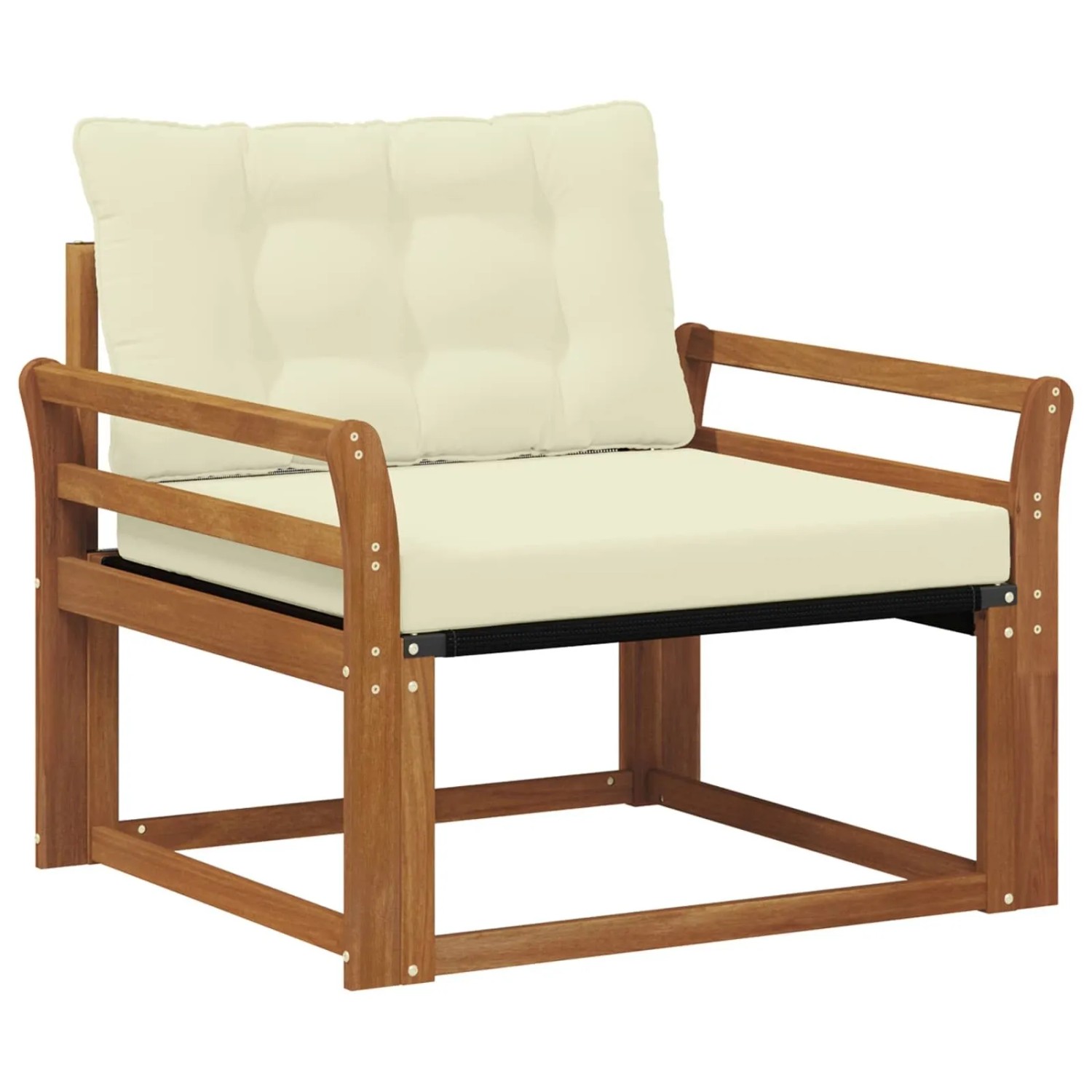 vidaXL Outdoor-Sofagarnitur Massives Akazienholz und Textilene Natur 3436322