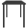 Schwarzer Gartentisch aus Poly Rattan, Teil der 9-tlg. vidaXL Essgruppe Modell 14.
