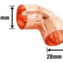 Kupfer Löt-Winkel, 28 mm Durchmesser, für Kupferrohr-Verbindungen in der Trinkwasserinstallation.