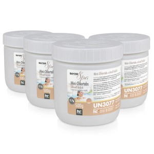 Bayzid Spa Mini Chlortabs, 500g Dose, schnell löslich für Pools und Whirlpools.