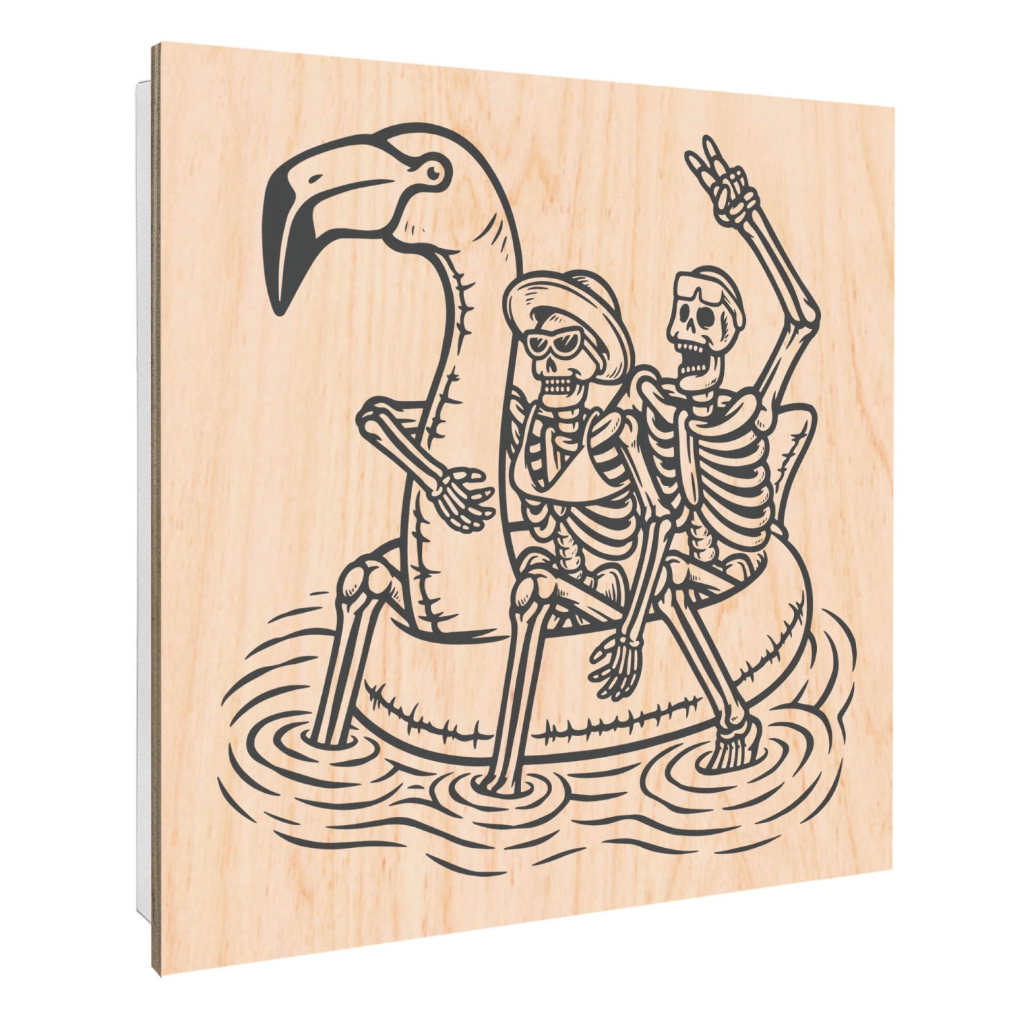 Banjado Schlüsselkasten mit Holzfront 30x30cm Weiß Scharnier Links 50 Haken günstig online kaufen
