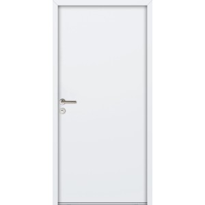 Weiße FM Türen NBT56 Nebeneingangstür, Modell 07, 1100x2100 mm, Türanschlag links.