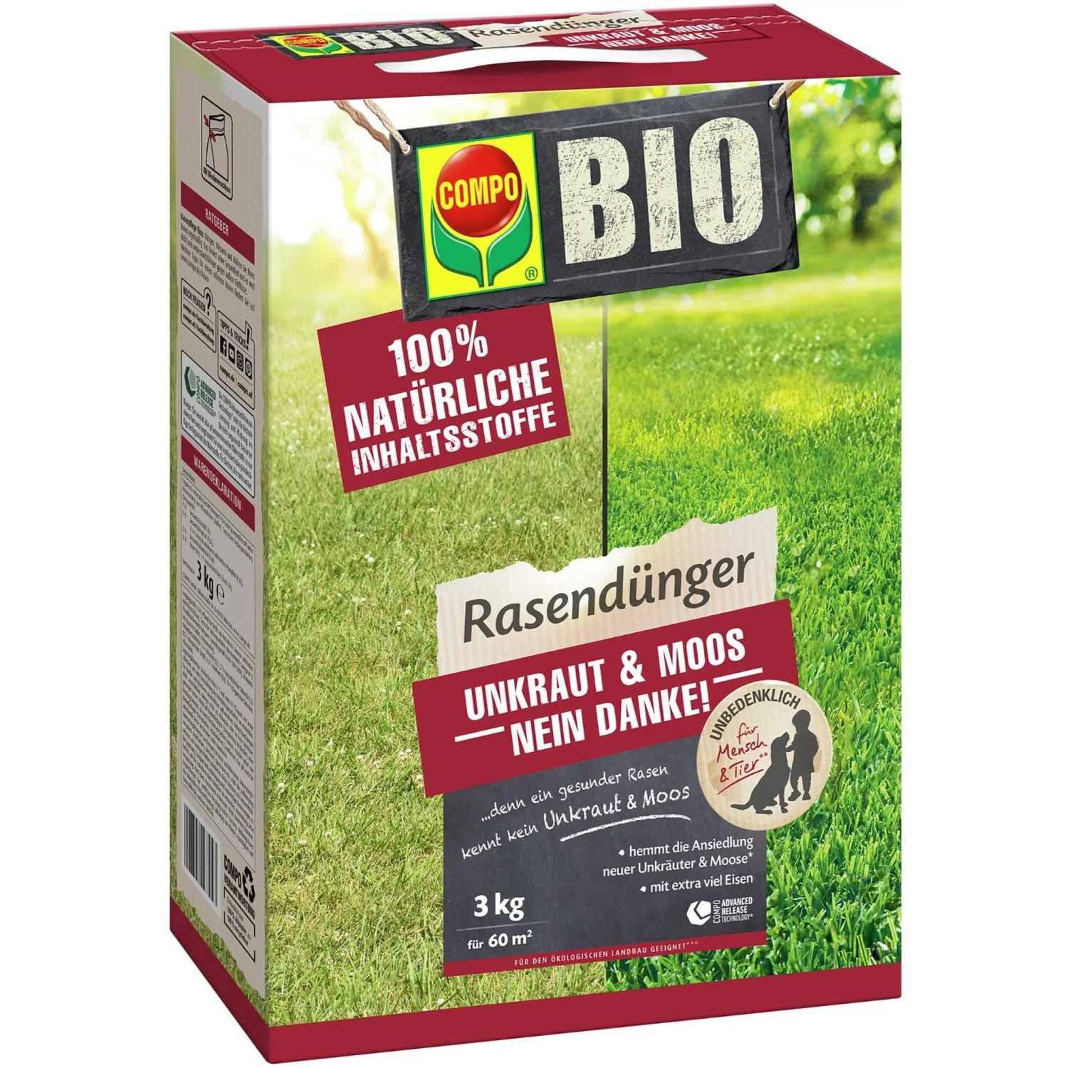 Compo Bio-Rasendünger Unkraut & Moos Stopp 3 kg günstig online kaufen