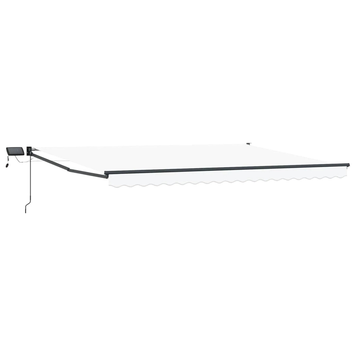 vidaXL Manuelle Gelenkarmmarkise mit LEDs Weiß 4 x 3 m 3419469