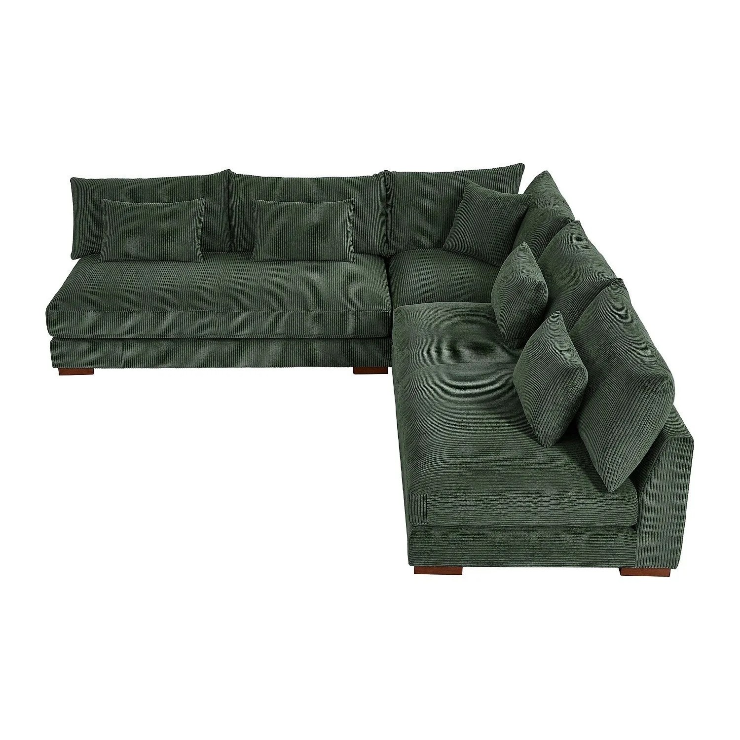 Vente-unique Sofa Ohne Schlafmöglichkeit Sperone Grün 275 cm