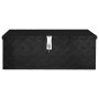 DELUKE Aluminiumbox Mit Deckel Abschließbar Alubox Deichselbox Alu Anhängerbox Werkzeugkiste Transportbox Metallkiste 80x39x30cm Schwarz_3