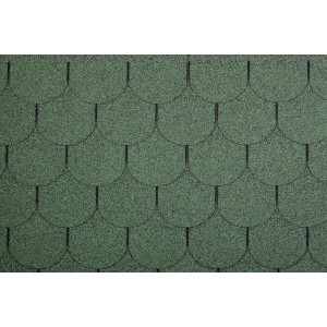 Grüne Bitumen-Biberschindeln für die Bedachung, 2 m² Paket.