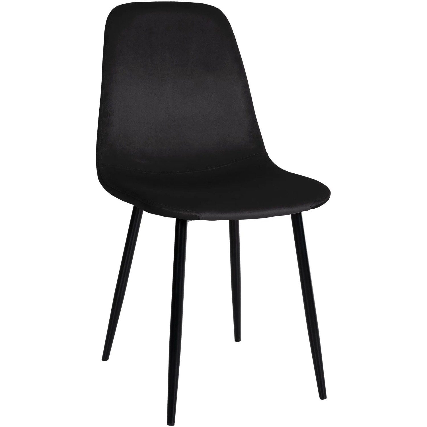DELUKE Esszimmerstuhl MOVI Schwarz Samt Metall 88x44x51cm Strapazierfähig Küchenstuhl Wohnzimmerstuhl