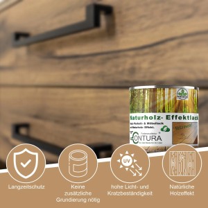Contura Parkettlack Möbellack Holzlack Naturholzeffekt Lack Matt Naturholz Effektlack 5 Liter