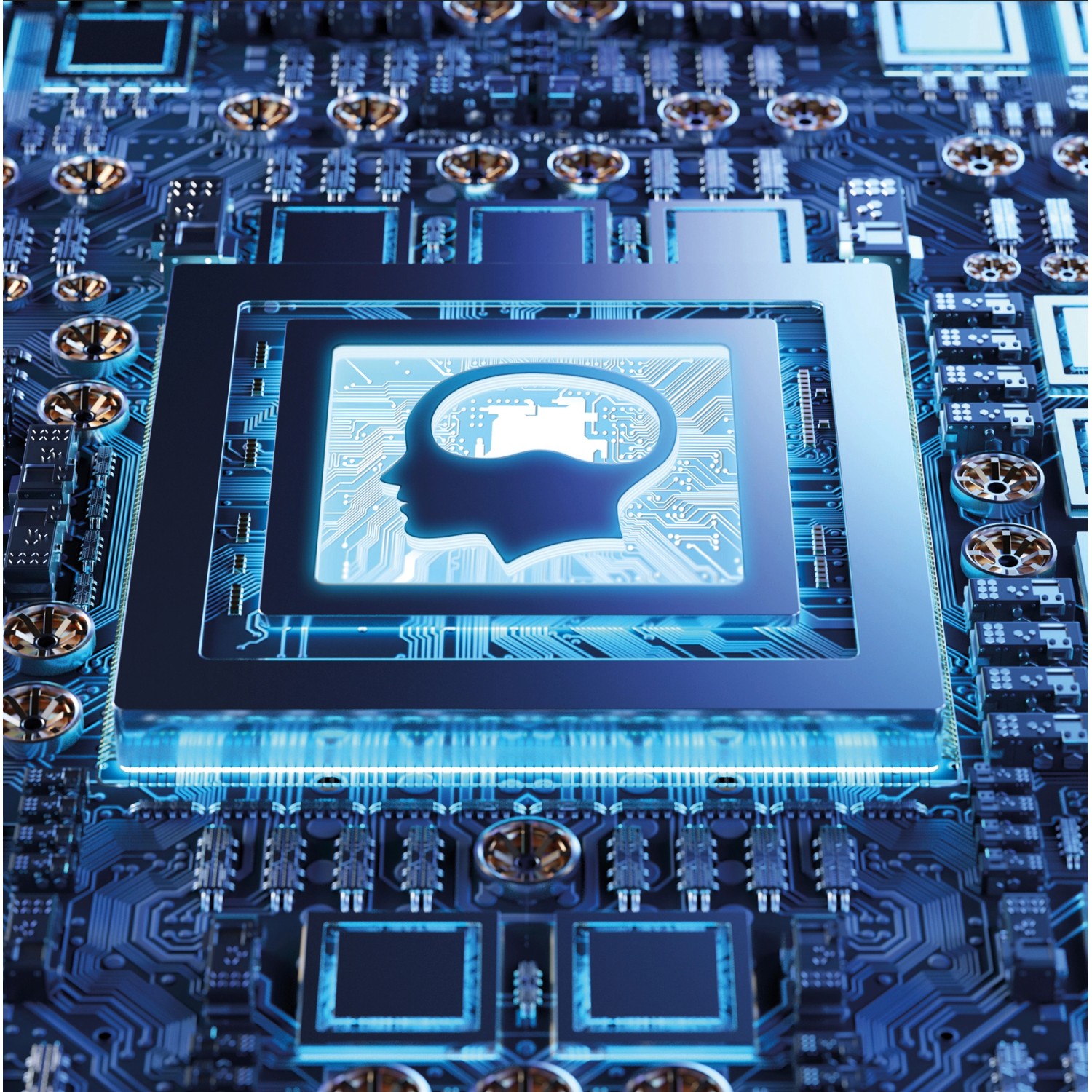 Nahaufnahme: Einhell CE-BC 10 M Batterieladegerät Chip mit Kopf-Symbol, Autoelektrik.