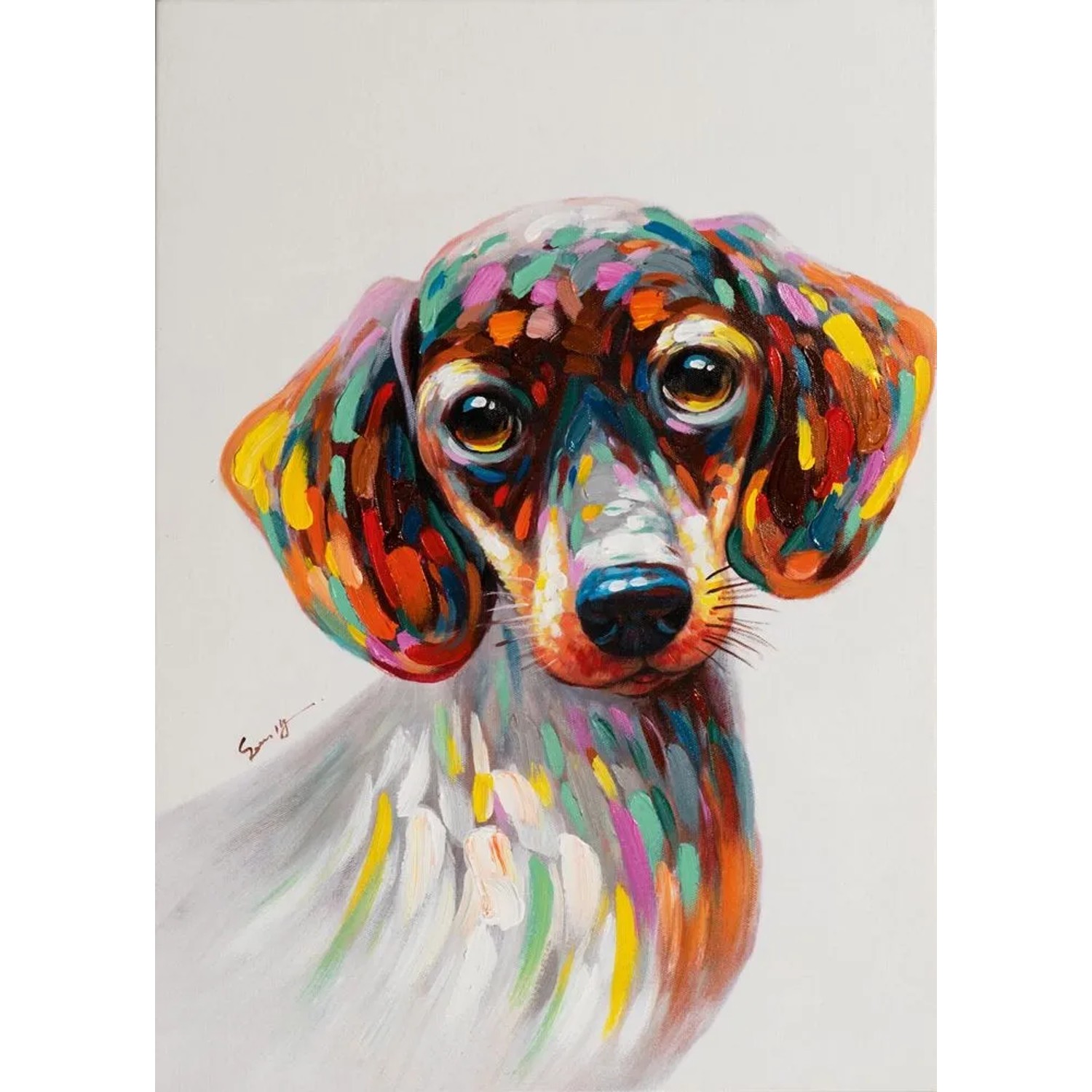 Art Universe Leinwandbild Treuer Hund 50 x 70 cm