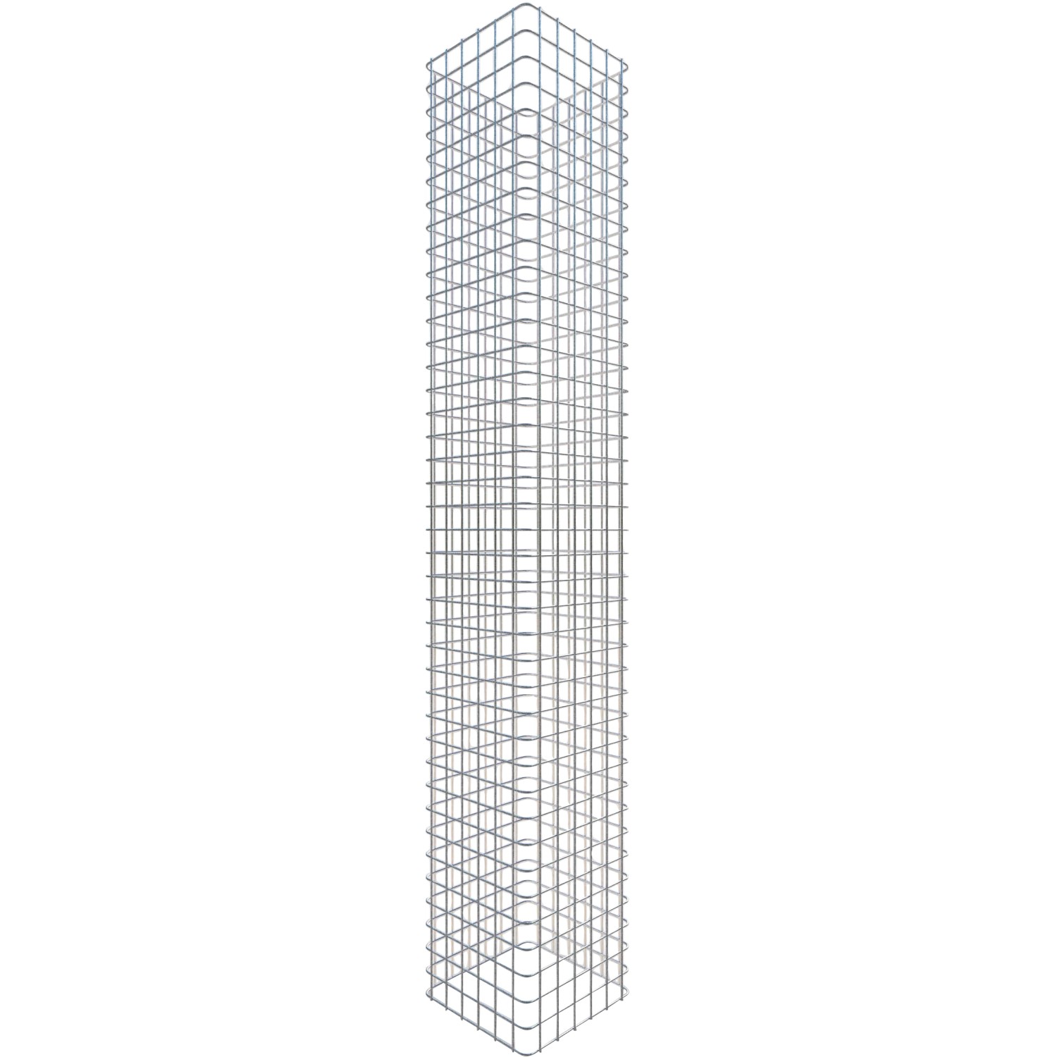 Gabiona Gabionen-Säule eckig feuerverz 200 x 32 x 32 cm Maschenw 5 x 5 cm