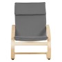 Grauer Homestyle4u Relaxsessel 2405. Loungesessel mit Schichtholz-Gestell und bequemer Polsterung.