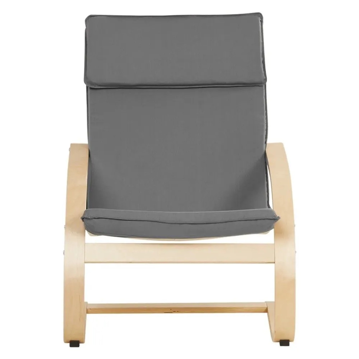 Grauer Homestyle4u Relaxsessel 2405. Loungesessel mit Schichtholz-Gestell und bequemer Polsterung.