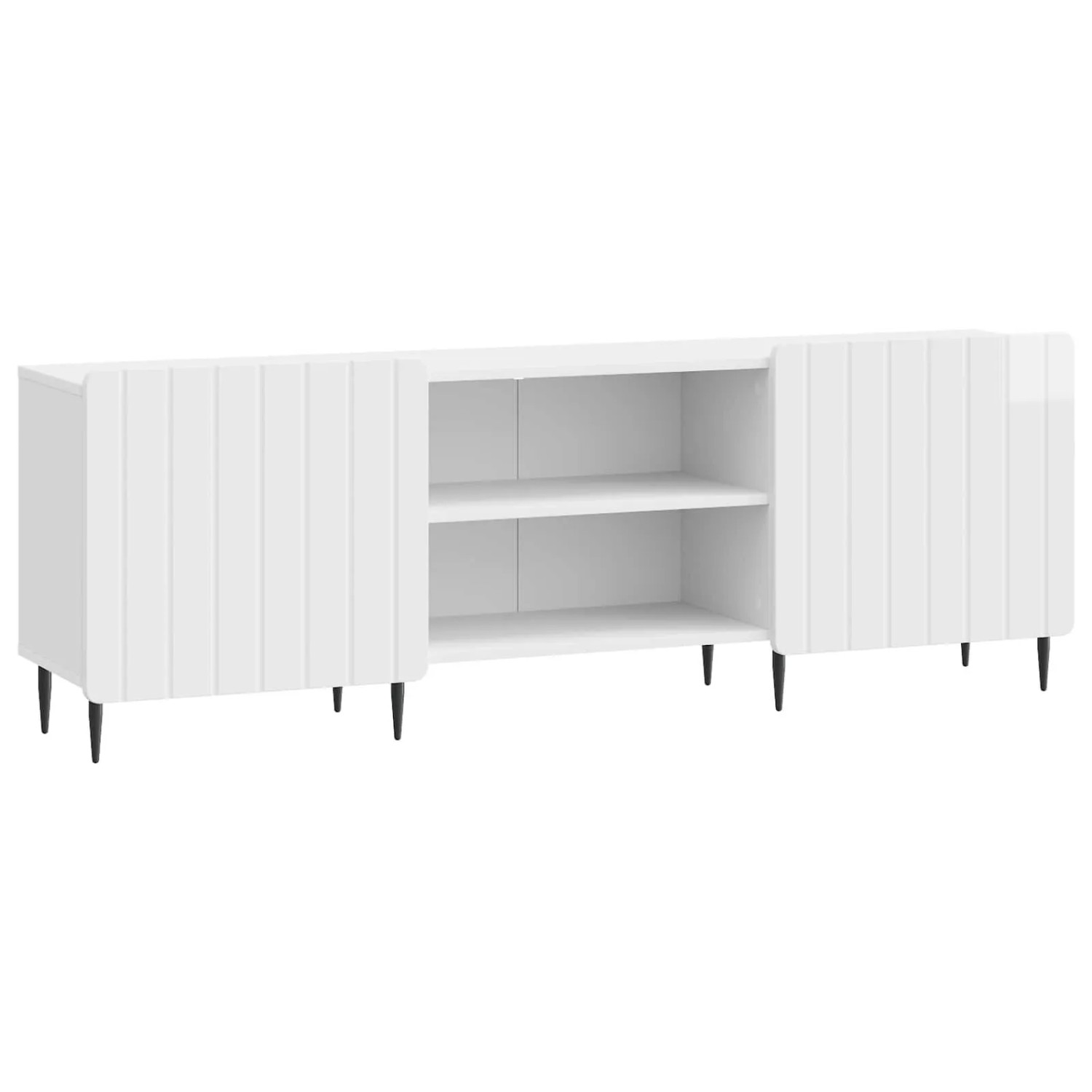 vidaXL TV-Schränk Hochglanz Weiß 150 x 31 x 52 cm Holzwerkstoff 894459