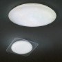 Zwei Trio LED-Deckenleuchten Nagano mit Sternenhimmel-Effekt, weiß, verschiedene Formen.