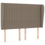 Boxspringbett vidaXL, taupefarbener Stoff, 140x190 cm. Bett mit Kopfteil und Matratze.