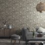 Marburg Vliestapete Botanica Floral Braun, florales Muster im Wohnraum.