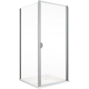 Schulte ExpressPlus Duschkabine mit Drehtür Sunny und Duschwanne, 180x90cm.