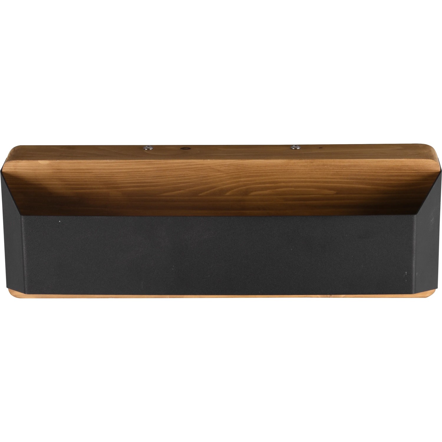 Moderne LED-Wandleuchte Arino in Schwarz matt und Holzoptik. Dimmbare Wandlampe für Wohn- und Schlafzimmer.