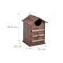 Relaxdays Eulen Nistkasten Tannenholz Braun Aufklappbar Wetterbeständig 38,5 x 25 x 28 cm 1,3 kg_4