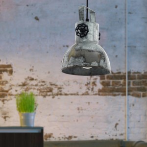 Eglo Hängeleuchte Barnstaple im Industrial Design mit Zink-Lampenschirm im Used-Look.