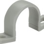 Graue Montageschelle EN25 aus PVC, 5er-Pack für Leerrohre mit 25mm Durchmesser.