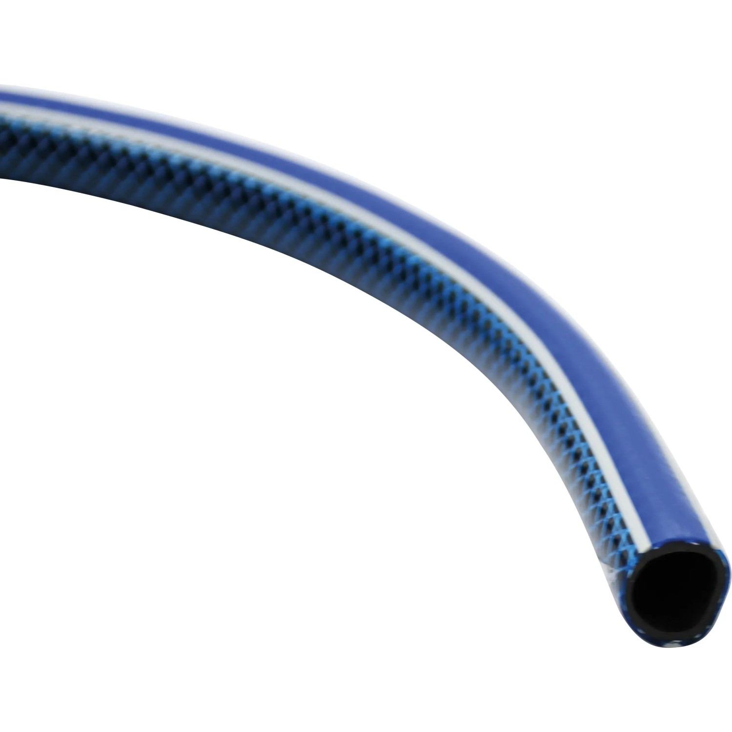 Blauer LUX Gartenschlauch, 13 mm Durchmesser, 20 m Länge, für die Gartenbewässerung.