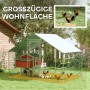 PawHut Hühnerstall mit Stahlrohr und Gitter, bietet 6m² Auslauf für 6-8 Hühner.