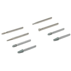 Dremel Glasgravur-Set 682, 8-teilig: Verschiedene Fräser für Glas und Metall im Detail.