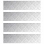 vidaXL Rautenscheiben 4 Stk Silber 80 x 20 cm Aluminium 4104260