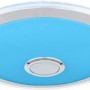 Weiße Globo LED-Deckenleuchte Dunny, 2-flammig, mit integriertem Lautsprecher und blauer Beleuchtung.