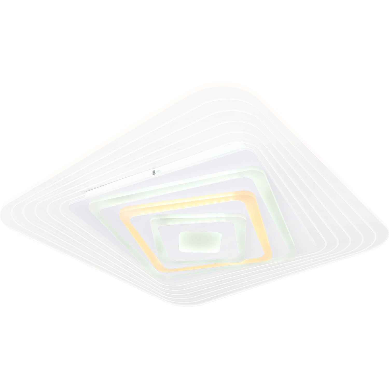 Weiße, dimmbare Globo LED Deckenleuchte Jocelyn, 50 cm, mit Farbwechsel und Smart Home Funktion.