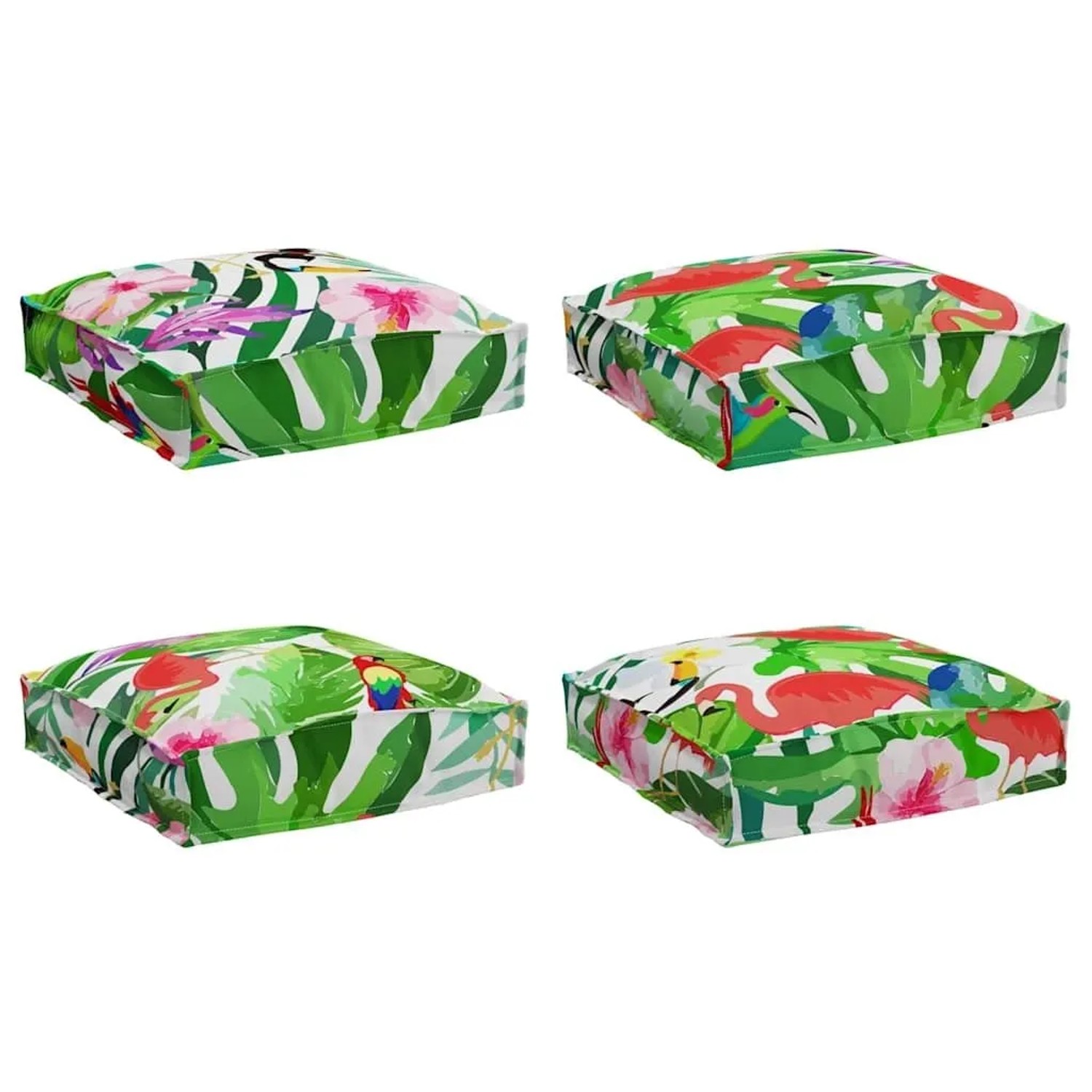 vidaXL Kissen Floral 4 Stk Mehrfarbig 40 x 40 x 8 cm Oxford-Stoff 42001597