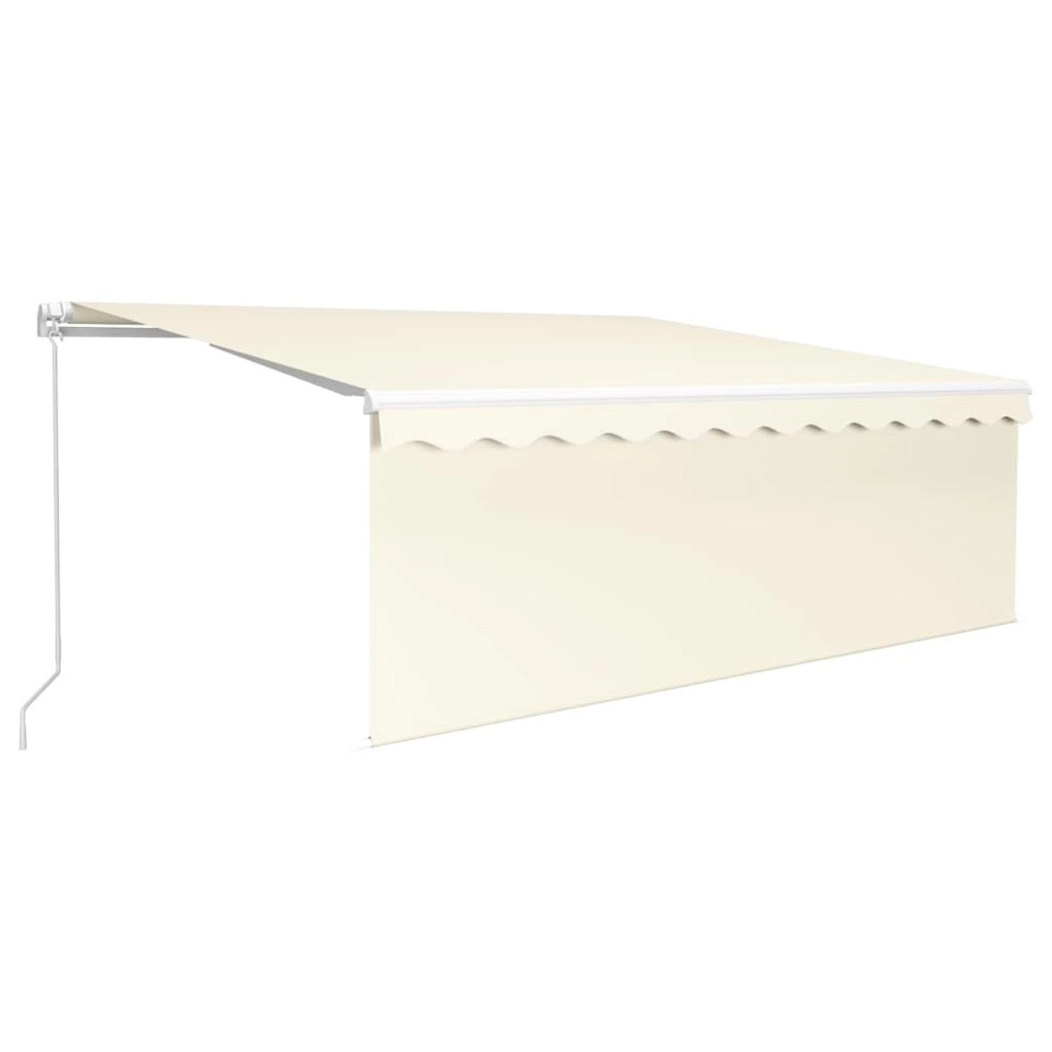 furnicato Markise Manuell Einziehbar mit Rollo 4x3 m Creme günstig online kaufen