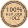 Siegel: 100% Hemlock Holz, keine chemische Behandlung. Ideal für den Nick Picknicktisch.