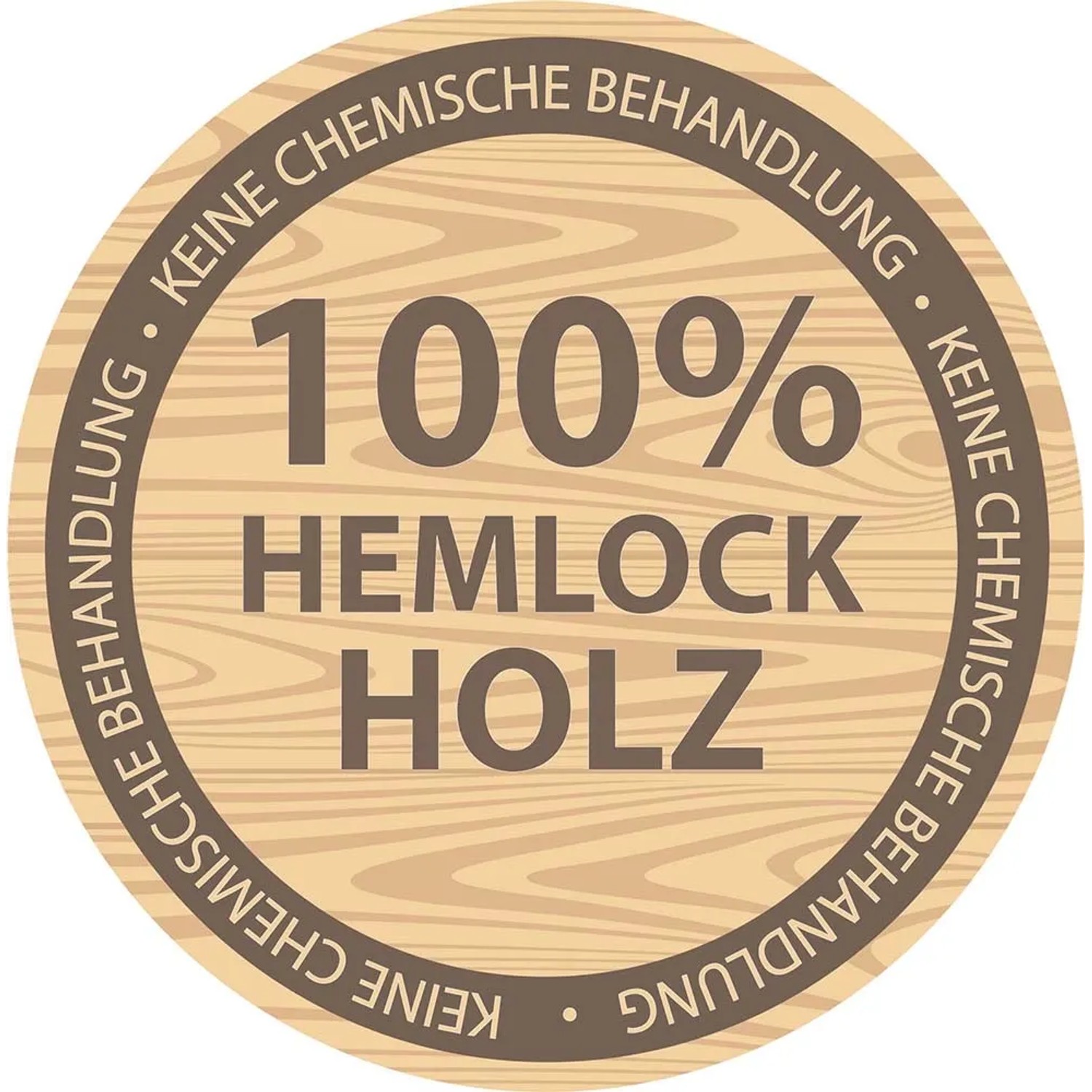 Siegel: 100% Hemlock Holz, keine chemische Behandlung. Ideal für den Nick Picknicktisch.