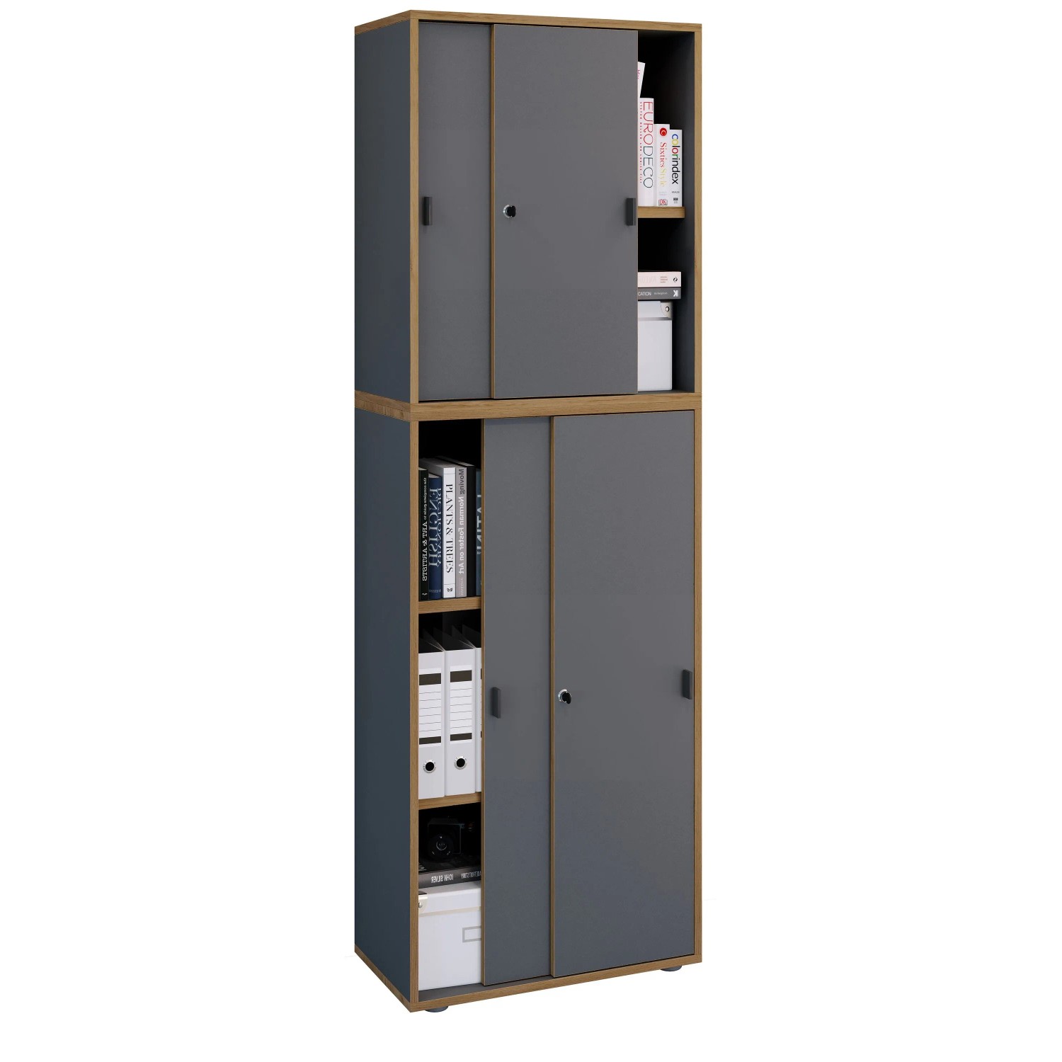 VCM Büroschrank Salia Anthrazit