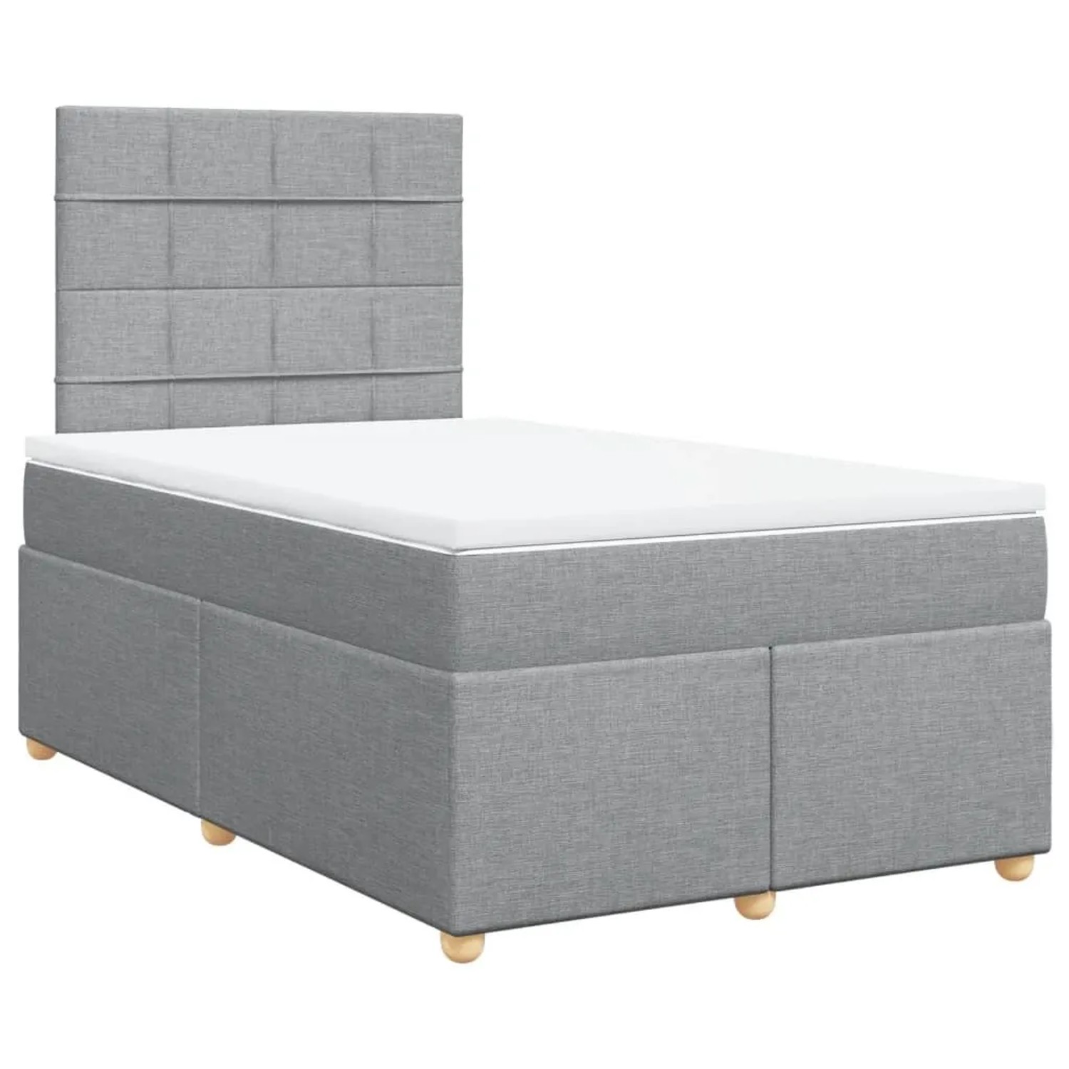 vidaXL Boxspringbett mit Matratze Hellgrau 120x190 cm Stoff 3293519 günstig online kaufen