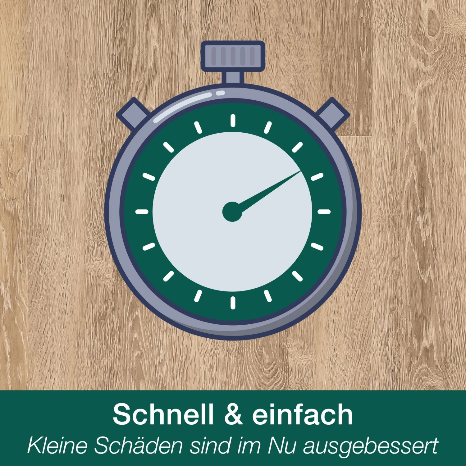 Symbolbild: Schnelle Reparatur mit dem Bona Home Repair Set Eiche für Holzböden.