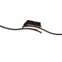 Moderne, 2-flammige LED-Deckenleuchte Route in Schwarz Matt, 56 cm breit.