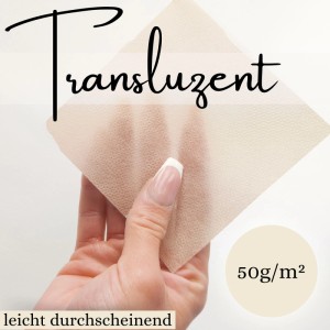 Creme Sensalux Tischdeckenrolle Light, leicht durchscheinend, stoffähnlich.