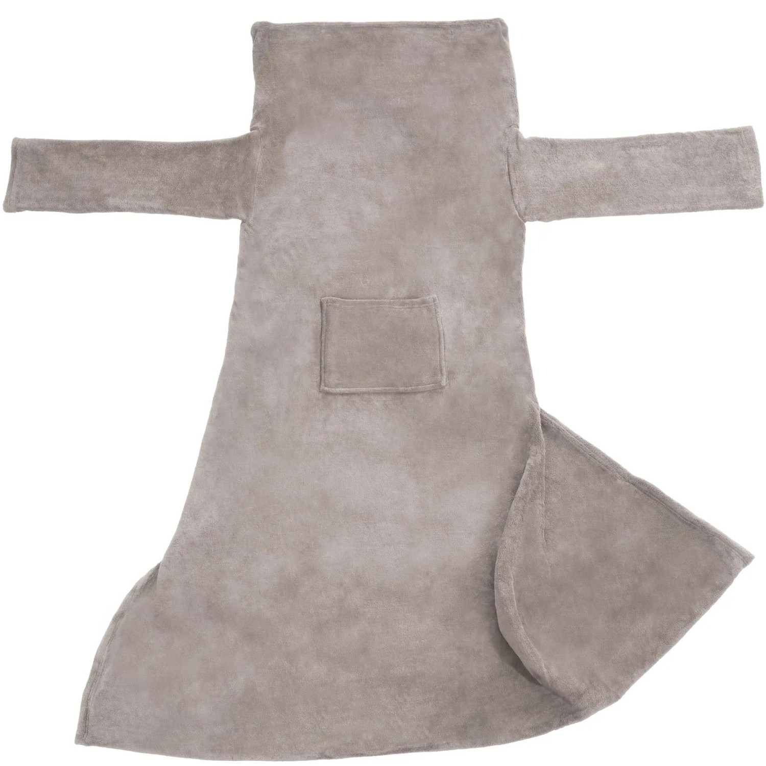 Tectake 2Er Set Kuscheldecke Mit Ärmeln  170 x 200 cm Weich und Flauschig  200 x 170 x 1 cm Grau