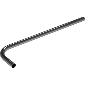 Gerades Spülrohr für Druckspüler, 28 mm x 700 mm, verchromtes Messing.