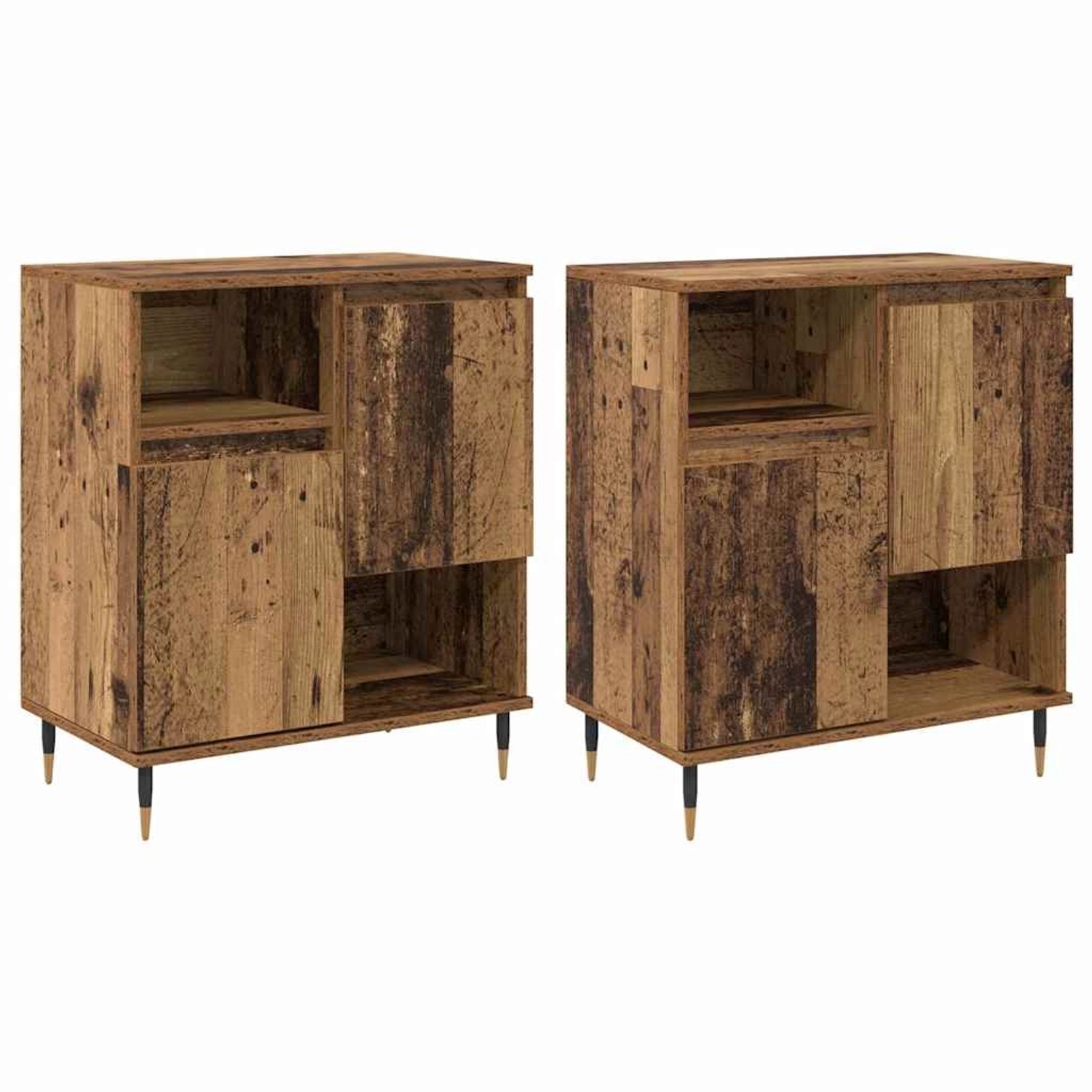 vidaXL Sideboards 2 Stk Altholz 120 x 35 x 70 cm Holzwerkstoff 3394557 günstig online kaufen