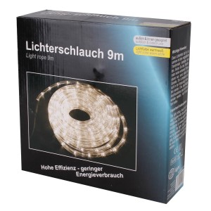 Lex LED Lichterschlauch 9 m Außen Innen Party Lichtschlauch Lichterkette Warmweiß