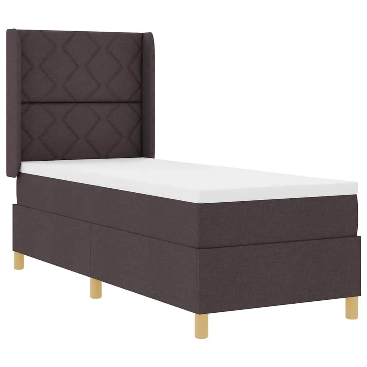 vidaXL Boxspringbett mit Matratze Braun 140 x 200 cm Stoff 3343724