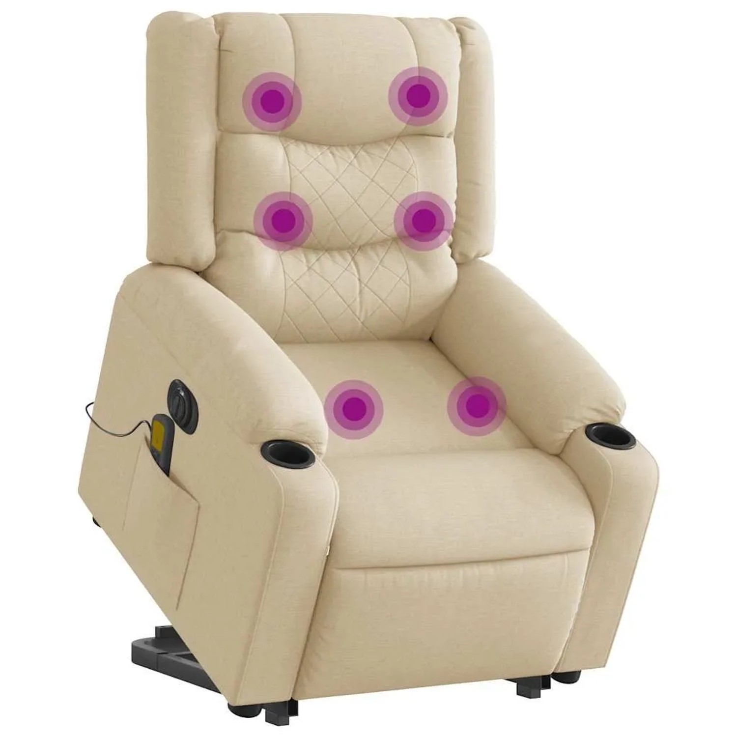vidaXL Elektrischer Massagesessel mit Aufstehhilfe Creme Stoff 3310287 günstig online kaufen