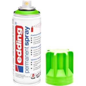 edding 5200 Permanent Spray Neongrün matt, 200ml Dose mit abgenommener Kappe.